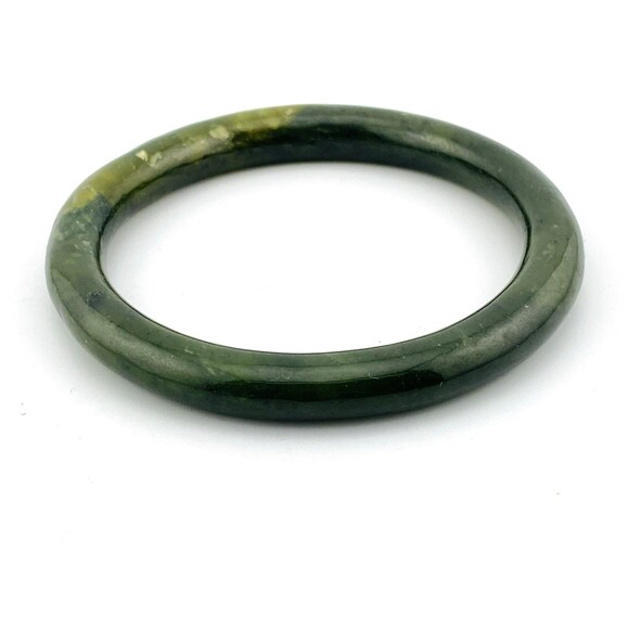 Vintage Nephrite Jade Bangle Bracelet - Picture 4 of 5